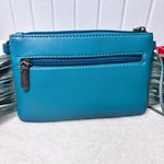 Montana West Blue /teal Floral Clutch with Fringe Photo 3