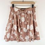 For Love Lemon Womens Skirt Beige Sweet Jane Floral Wrap Mini Cottagecore Large Brown Photo 1