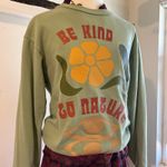 Desert Dreamer Green Oversized " Be Kind to Nature " Crewneck Sweater Size XS Photo 7