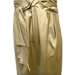 Nanette Lepore Champagne Vegan Silk La Marocain Knot So Fast Cocktail Hoco Dress Photo 5