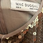 Mac Duggal NWT  Sequin Tie Waist Mini Dress in Taupe size 8 Photo 7