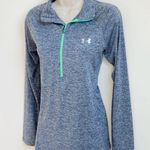Under Armour š UA Heat Gear pullover 1/2 zip long sleeve blue top medium Photo 1