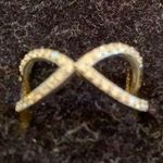 Elegant infinity ring with two overlapping bands 7 Silver Photo 0
