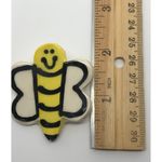 Ceramic Hand Painted Bee Pin Lapel Brooch Bumble Bee Hat Pin Handmade 2" Tall Photo 4