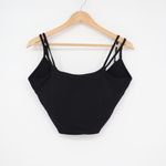 Black Cropped Tank Top Cami Double Strap Size L Size L Photo 1