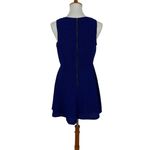 Skies Are Blue  Royal Blue Sleeveless Fit And Flare Textured Dress MP Chic Photo 4