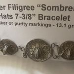 Silver tone filigree sombrero Bracelet Photo 2