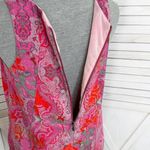 CAbi Jubilee Paisley Sleeveless Tunic Blouse Tank Top Pink Grey Small Photo 5
