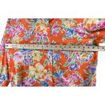 Lauren Ralph Lauren Blouse Womens L Orange Floral Cotton 3/4 Classic Euro Summer Size L Photo 5