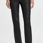 Good American  Jeans SZ 4/27 Good Legs 27.5” Straight Coated High Rise Black NWT Photo 0