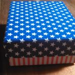 Red, White, and Blue Agate And Hematite Stainless Steel Bracelet Photo 12