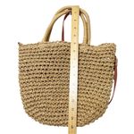 Hat Attack NWT Daily Woven Raffia Crossbody Bag Tan One Size Summer Casual Photo 7