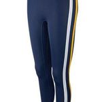 All Access x Bandier Women's Blue Striped Yoga Athletic Leggings Pants Size S Photo 0