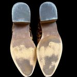 A Rider Girl Cheeta Ankle Boots Size 6 Slip On Ankle V Cut Stacked Leath… Photo 7