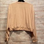 Nike  Cropped Velour pink sweatshirt sz M Crew Photo 5