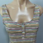 Wild Fable  Stripe Bodysuit Multicolored Olive Pink NEW Small Snaps Photo 4