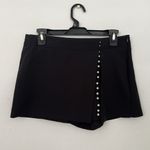 ZARA  Mini Skort Skirt Black Pearl Accents Size Small High Rise Womens Photo 9