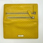 Cole Haan Fold Over Wallet in Sunflower Yellow Snake Embossed Photo 2