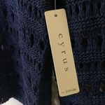 Cyrus Navy Blue Knit Sweater Size Large Photo 1