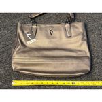 Simply Vera Wang Catherine Tote Grey Handbag Metallic Chain Strap NWT 12"x16" Photo 6