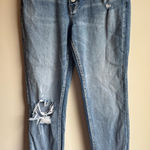 Vervet Women’s Skinny Jeans Light Wash Distressed Button Fly Size 25 Blue Photo 0