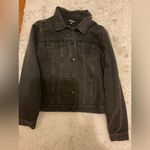 Buffalo David Bitton  Distressed Black Denim Jacket size medium Photo 5