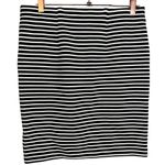 Loft NWT  Pull On Striped Pencil Skirt Size Medium‎ Petite Preppy Career Office Photo 1