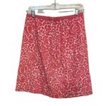Boden Coral & White Floral Pattern/Print 100% Cotton Size 6 Knee Length Skirt. Pink Photo 2