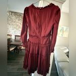 MARBLE Deep Red Long Sleeve Dress Photo 2