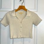 Hazel Moon XS Cream Sweater Crop Photo 0