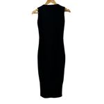 Pretty Little Thing  Dress Shape Black Crepe Eyelet Detail Midi Size 2 Women PLT Photo 10