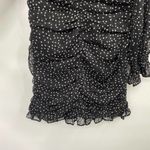VICI  Polka Dot Ruched Mini Dress Long Puff Sleeve Black White NEW Womens Medium Photo 5