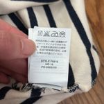 J.Crew Metallic-trim V-Neck striped cardigan sweater Navy Ivory XS preppy Photo 8