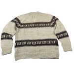 Handmade Alpaca Wool Sweater Artisan Hand Made in Bolivia Aztec Women's Size Medium VNeck Photo 2