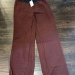 We Wore What NWT  Cacao & Black Twill Ribbed Low-Rise V Pant Photo 0