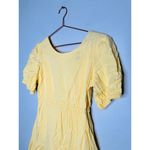 LOVE WHIT Yellow 100% Cotton Crewneck Short Sleeve Tie Back Dress Size Medium Photo 3