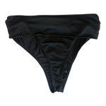 Fold over black bikini bottoms Medium very cheeky Brazilian cut high waisted​ Photo 2