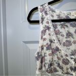 Victoria's Secret VTG  White/Purple Floral Print Silk Pajama Top size L Photo 2