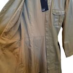 Paige NWT🫒 “Karmine” Olive Vegan Leather Belted Lined Mini Shirt Dress, Large Photo 10