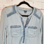 Eddie Bauer DENIM CHAMBRAY TENCEL LYOCELL BLOUSE S Photo 2