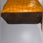 Jen & Co. Olivia Croc Golden Vegan Leather Hobo/Shoulder Bag Yellow Photo 4