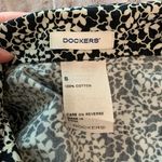 Dockers  Women's Floral Print Button Down‎ Blouse with Belt White Black - Size S Photo 2