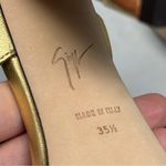 Giuseppe Zanotti NEW  Arya Leather Chain Link Block Heel Sandals Sexy Gold 35.5 Photo 9