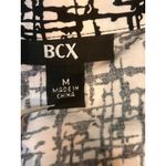 BCX Black White Abstract Print Ruffled Skirt Short Dress Women's Medium Photo 10