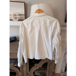 Sézane SEZANE Ecru Floral Embroidered Cut Out Oversized Button Down Naora Shirt Size 44 Photo 5