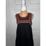 Free People  Aztec Bib Dress in black. Excellent condition. Size 8 Photo 3