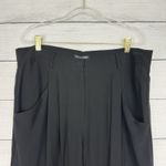 Eileen Fisher Black Silk Taper Georgette Crepe Ankle Pant Size Large Modern NWT Photo 2
