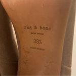 Rag and Bone  Drea Suede Mid Block Lucite Heel Ankle Boot Smoke Suede 39.5 (9) Photo 7