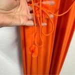 Daniel Rainn  Orange Crochet Tiered Maxi Dress Womens M Beachy Boho Casual Summer Photo 5