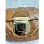 Michael Kors  Charlton Brown Leather Gold Push Lock Crossbody Shoulder Bag Purse Photo 2